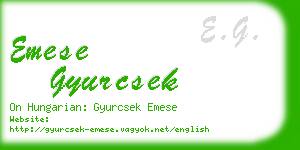 emese gyurcsek business card